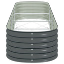 vidaXL szürke horganyzott acél kerti magaságyás 320 x 80 x 44 cm