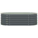 vidaXL szürke horganyzott acél kerti magaságyás 160 x 80 x 44 cm