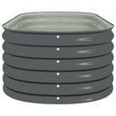 vidaXL szürke horganyzott acél kerti magaságyás 160 x 80 x 44 cm