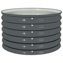 vidaXL szürke horganyzott acél kerti magaságyás 80 x 80 x 44 cm