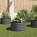 vidaXL szürke horganyzott acél kerti magaságyás 80 x 80 x 44 cm