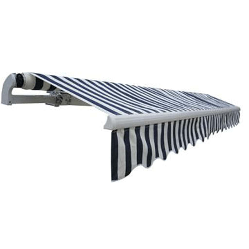 vidaXL feltekerhető motoros napellenző, kék-fehér, 400 cm