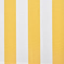 vidaXL kézi működtetésű összecsukható napellenző, sárga-fehér, 300 cm