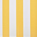 vidaXL feltekerhető motoros napellenző, sárga-fehér, 400 cm