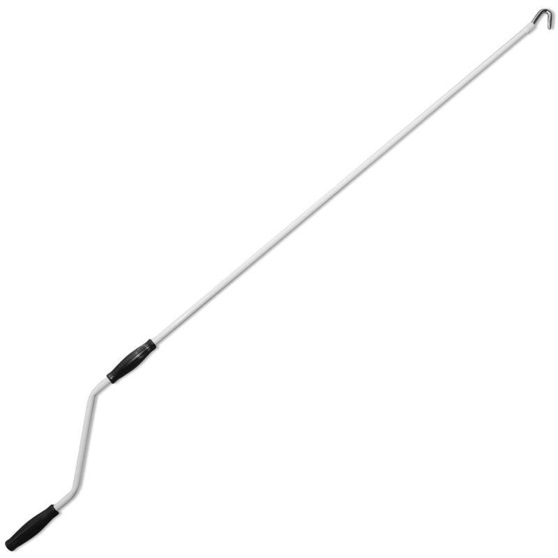 vidaXL kézi működtetésű összecsukható napellenző, kék-fehér, 450 cm