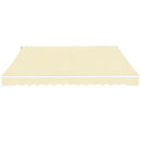 vidaXL kézi működtetésű összecsukható napellenző, krémszínű, 400 cm