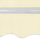 vidaXL kézi működtetésű összecsukható napellenző, krémszínű, 400 cm