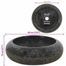 vidaXL fekete márvány mosdókagyló 40 x 12 cm