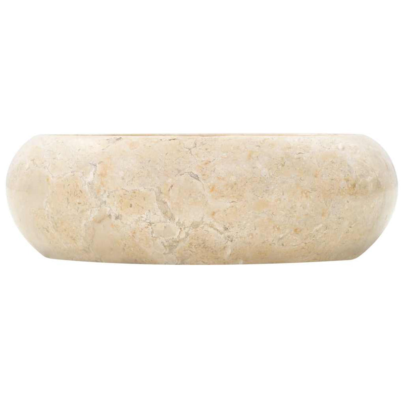 vidaXL krémszínű márvány mosdókagyló 40 x 12 cm