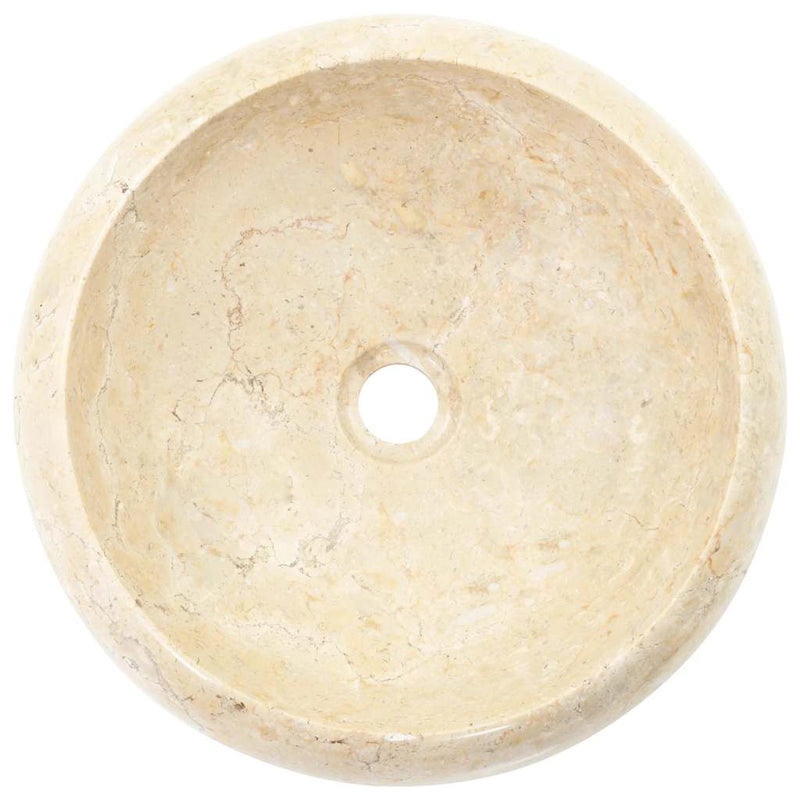 vidaXL krémszínű márvány mosdókagyló 40 x 12 cm