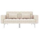 vidaXL krémszínű szövet kanapéágy