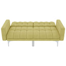 vidaXL zöld szövet kanapéágy