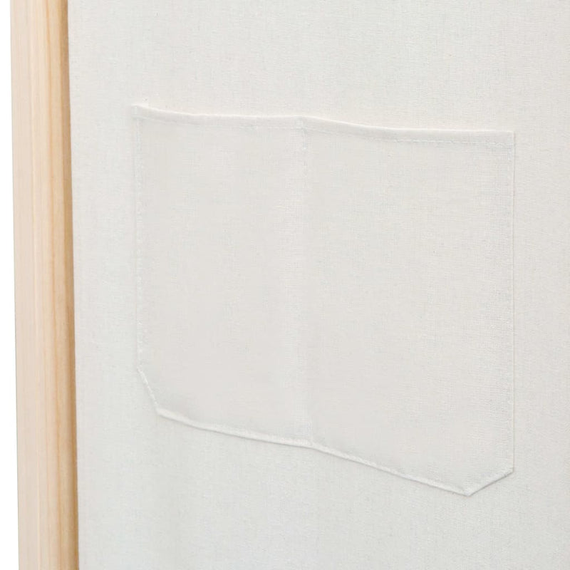 vidaXL krémszínű 4-paneles szövetparaván 160 x 170 x 4 cm