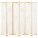 vidaXL krémszínű 6-paneles szövetparaván 240 x 170 x 4 cm