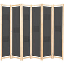 vidaXL szürke 6-paneles szövetparaván 240 x 170 x 4 cm