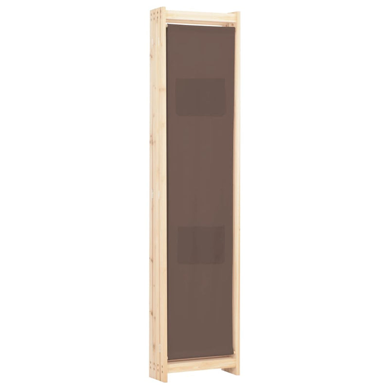 vidaXL barna 4-paneles szövetparaván 160 x 170 x 4 cm