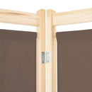 vidaXL barna 5-paneles szövetparaván 200 x 170 x 4 cm