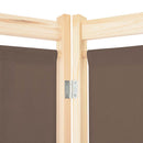 vidaXL barna 6-paneles szövetparaván 240 x 170 x 4 cm