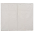 vidaXL fehér szövet ruhásszekrény 200 x 40 x 170 cm