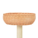 vidaXL természetes fűzfa macskabútor szizál kaparófával