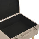 vidaXL 3 darab bézsszínű kárpitozott tárolóülőke