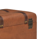 vidaXL sárgásbarna műbőr tárolóülőke 40 cm