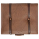 vidaXL barna műbőr tárolóülőke 40 cm