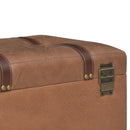 vidaXL barna műbőr tárolóülőke 40 cm