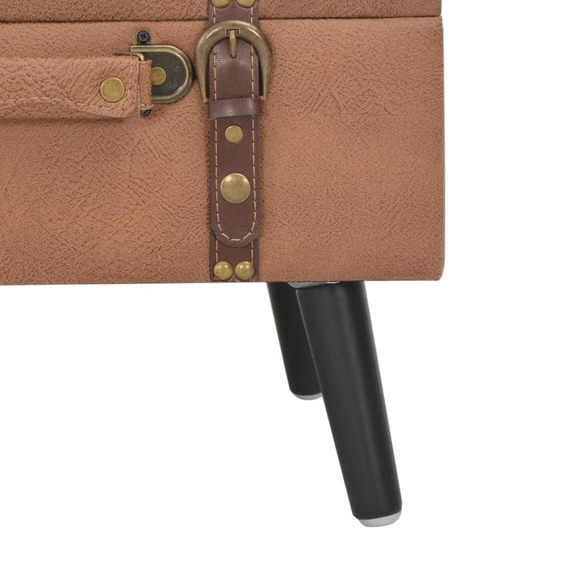 vidaXL barna műbőr tárolóülőke 40 cm