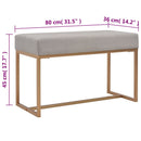 vidaXL szürke bársonypad 80 cm