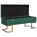 vidaXL zöld bársonypad tárolórekesszel 105 cm