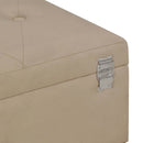 vidaXL bézs bársonypad tárolórekesszel 105 cm