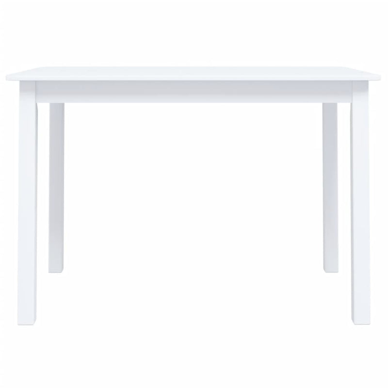 vidaXL fehér tömör gumifa étkezőasztal 114 x 71 x 75 cm