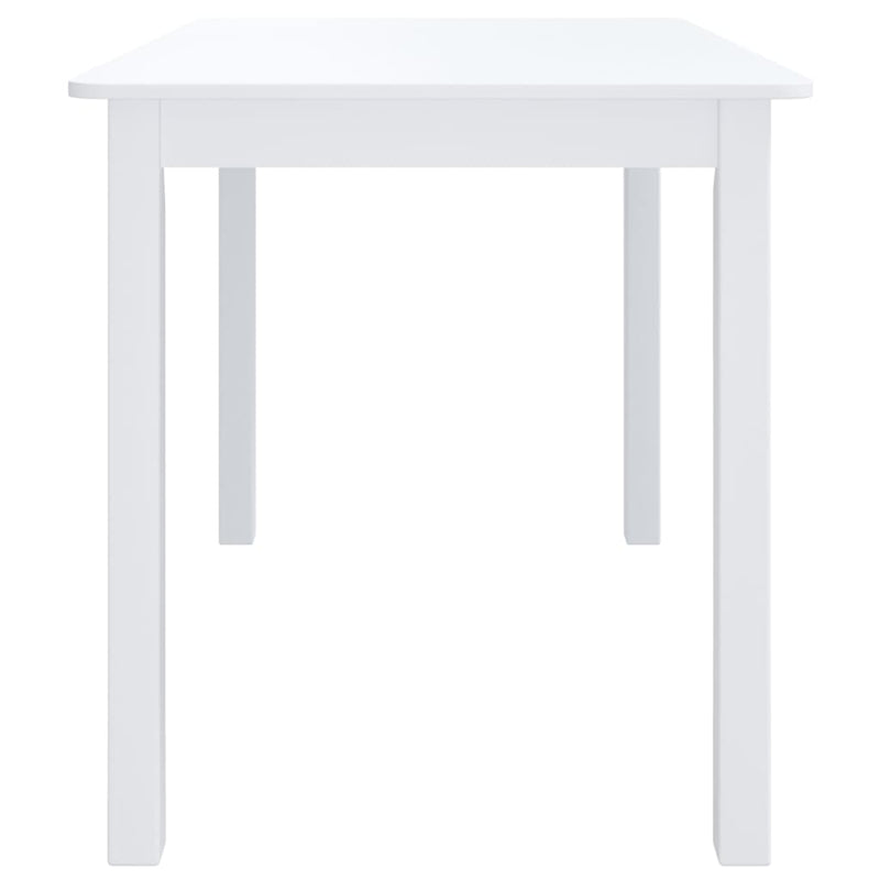 vidaXL fehér tömör gumifa étkezőasztal 114 x 71 x 75 cm
