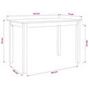 vidaXL fehér és barna tömör gumifa étkezőasztal 114 x 71 x 75 cm