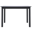 vidaXL fekete tömör gumifa étkezőasztal 114 x 71 x 75 cm