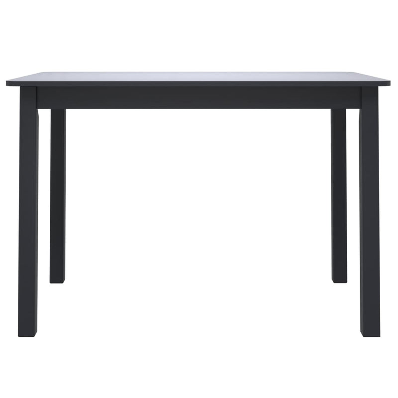 vidaXL fekete tömör gumifa étkezőasztal 114 x 71 x 75 cm