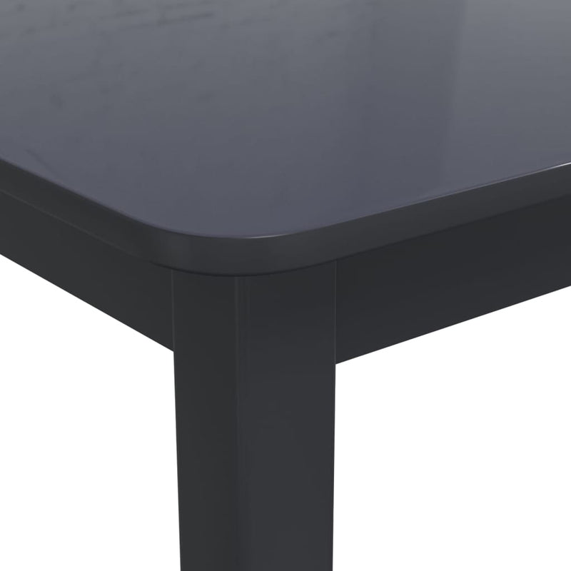 vidaXL fekete tömör gumifa étkezőasztal 114 x 71 x 75 cm
