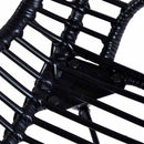 vidaXL 6 db fekete természetes rattan étkezőszék