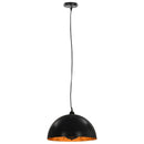 vidaXL 2 darab fekete-arany félgömb alakú mennyezeti lámpa 40 cm E27
