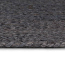 vidaXL sötétszürke kézzel font kör alakú jutaszőnyeg 120 cm