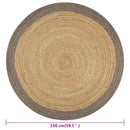 vidaXL szürke szélű kézzel font jutaszőnyeg 150 cm