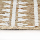 vidaXL kézzel font jutaszőnyeg fehér mintával 90 cm