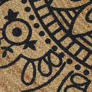 vidaXL kézzel font jutaszőnyeg sötétkék mintával 90 cm