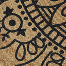 vidaXL kézzel font jutaszőnyeg sötétkék mintával 150 cm