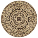 vidaXL kézzel font jutaszőnyeg sötétbarna mintával 150 cm