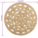 vidaXL kézzel font jutaszőnyeg 150 cm