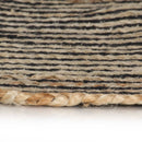 vidaXL fekete kézzel font jutaszőnyeg spirális dizájnnal 150 cm