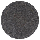 vidaXL 6 db sima sötétszürke kerek jutaalátét 38 cm