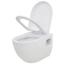 vidaXL falra szerelhető fehér kerámia WC rejtett öblítőtartállyal
